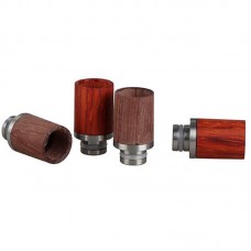SHORT STAINLESS STEEL & WOOD WIDE BORE DRIP TIPS
